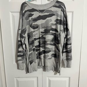 Black and white camo pullover